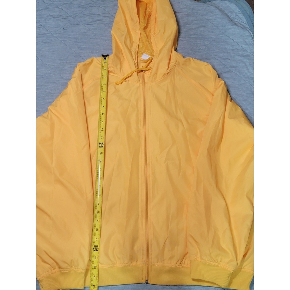 Vintage Prospirit XL Yellow Full Zip‎ Hooded Windbreaker Jacket Lightweight Y2K